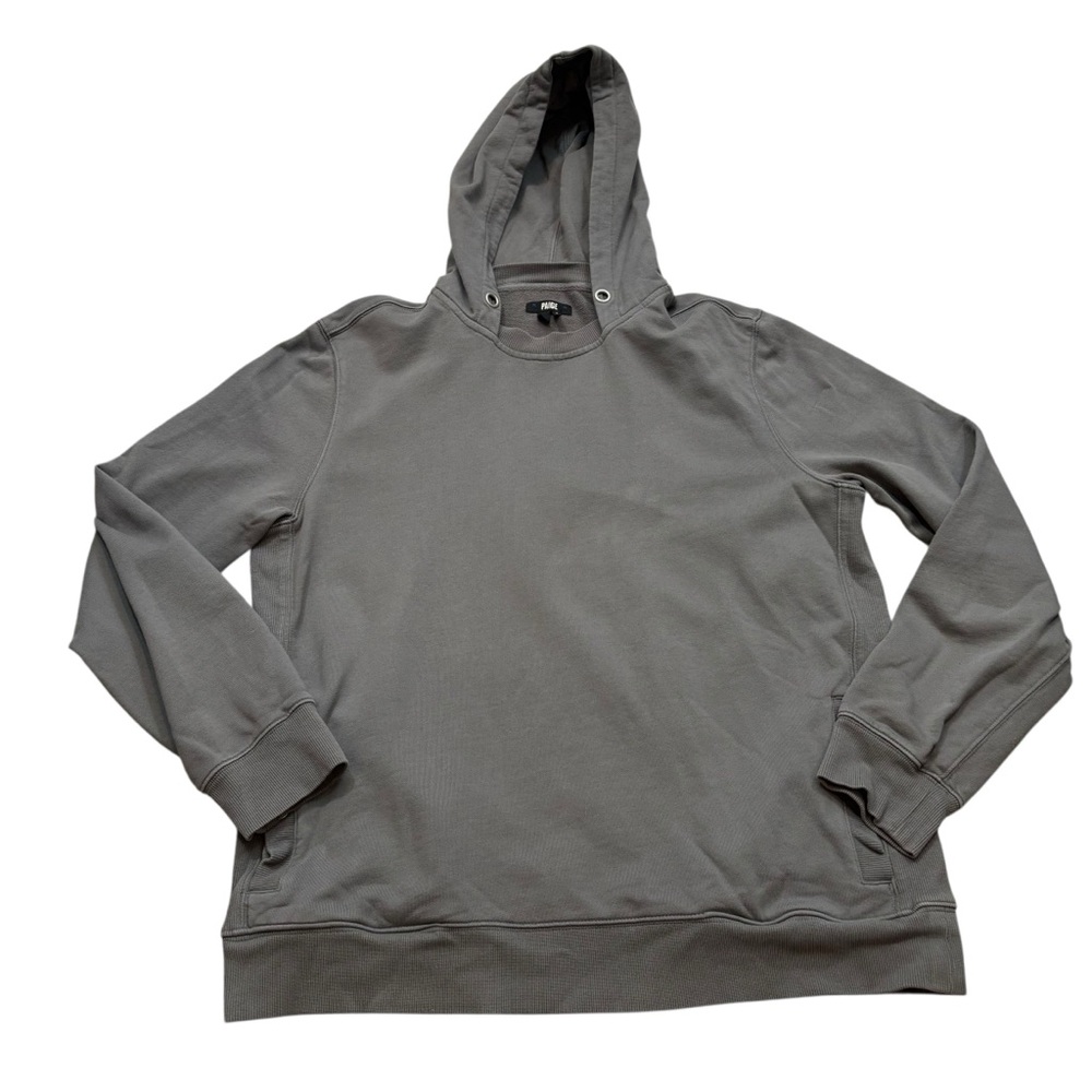 Men’s Paige Brand Grey Hoodie Sweatshirt‎ with Side Pockets Size Large